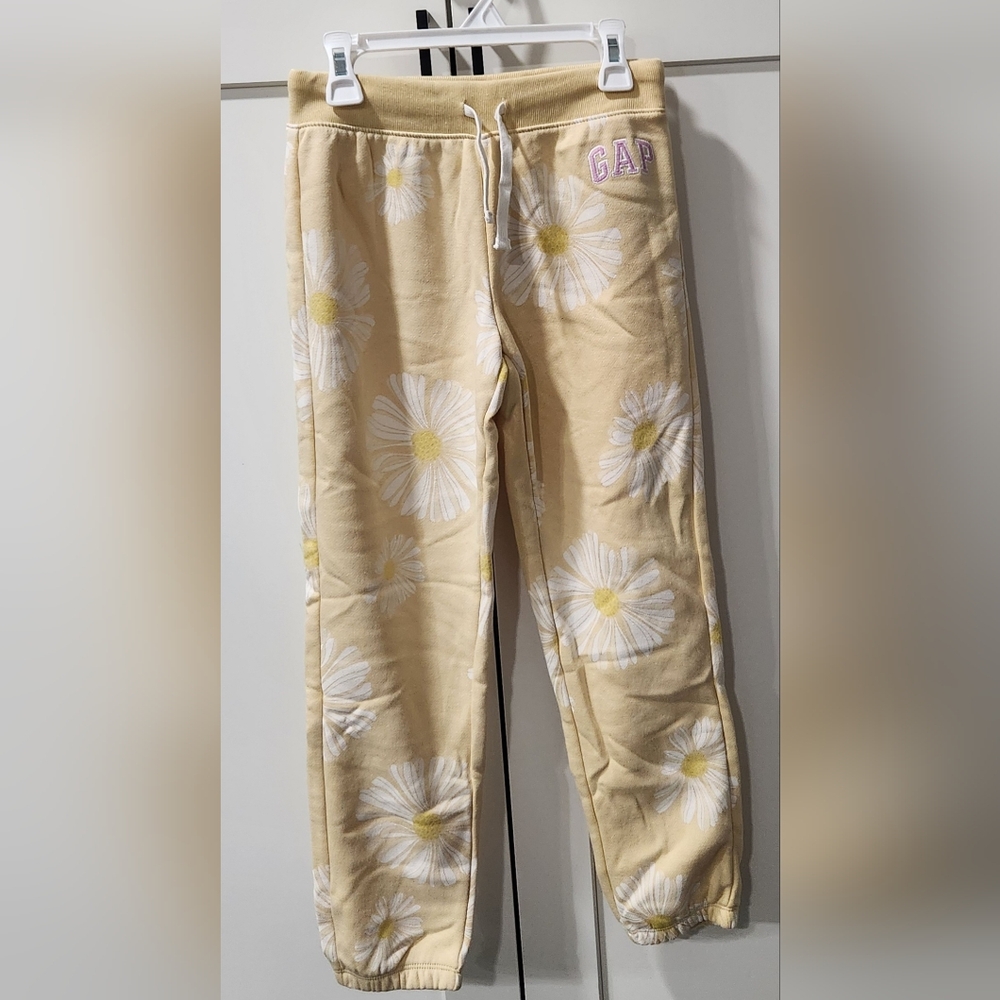GAP Kids Yellow Floral Sweatpants
